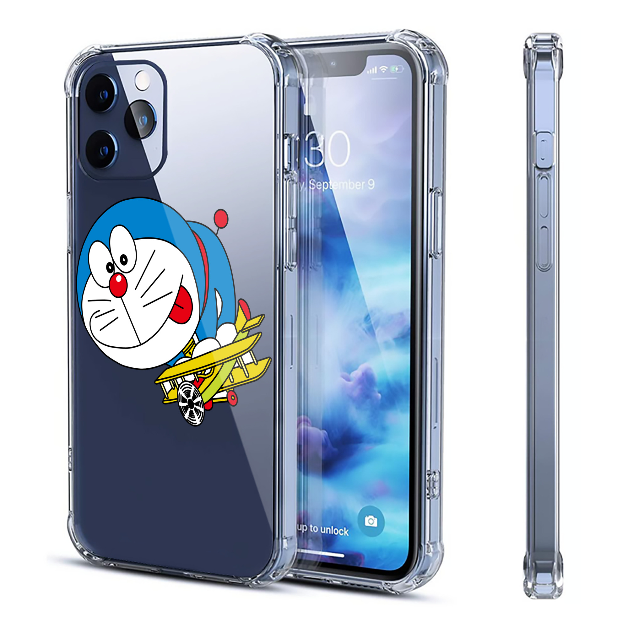 （画像用） ドラえもん Doraemon 【iPhone 12シリーズ対応】透明スマホケース（クリアソフトケース）